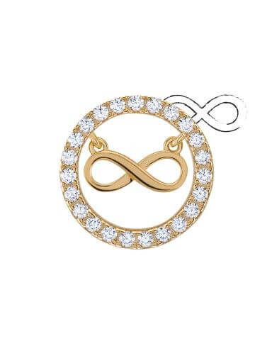 Inspirado en lo Eterno y el Compromiso. El símbolo del infinito cobra vida en el diseño UNIKE. Collar con el brillo de las circonitas engastadas en círculo envuelve este elemento atemporal, haciendo cada detalle aún más especial.