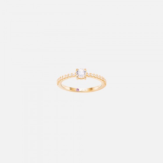 Anel Mia Rose Solitaire Gold
