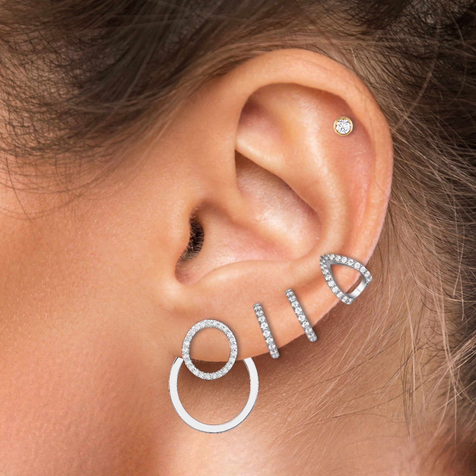 Brincos Glow Triangle