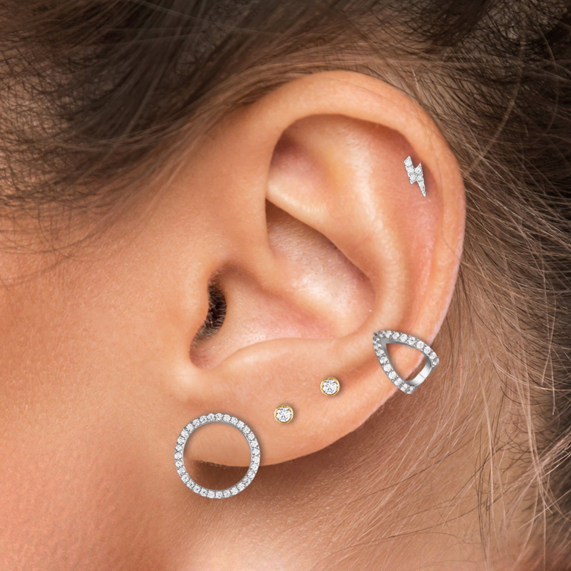 Brincos Glow Triangle