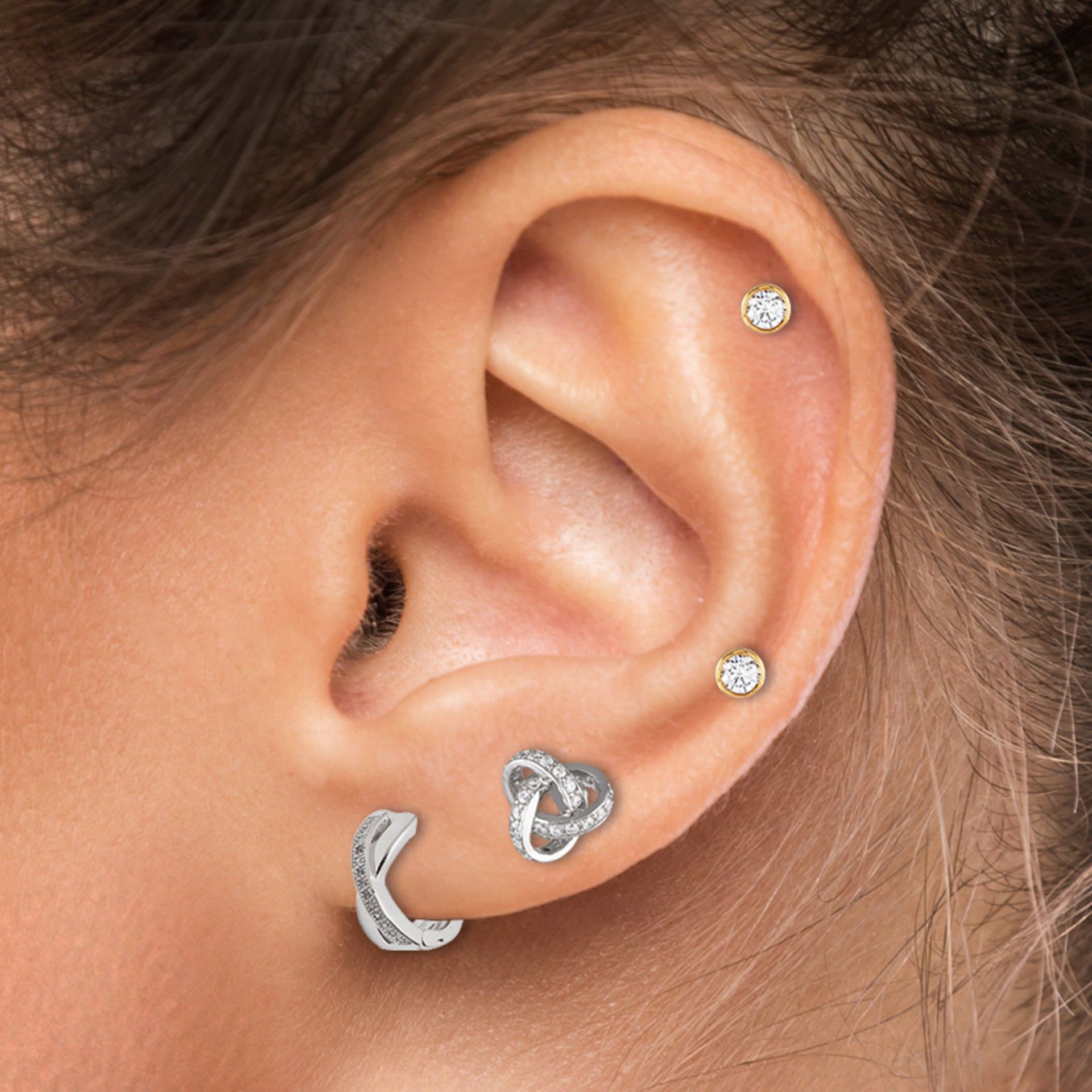 Pendientes Classy Shiny Cross