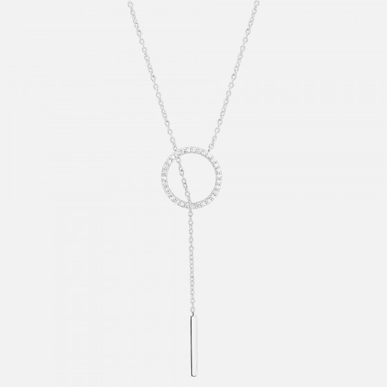 Glow Circle & Line Necklace