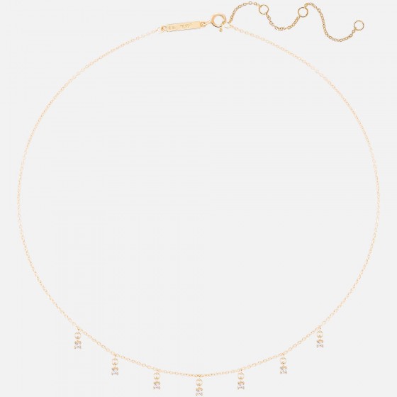 Mia Rose Multiple Solitaire Gold Necklace