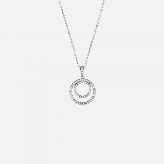 Classy Two Circles Necklace