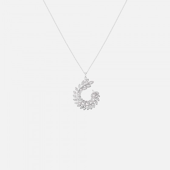 Classy Circle Leaf Necklace