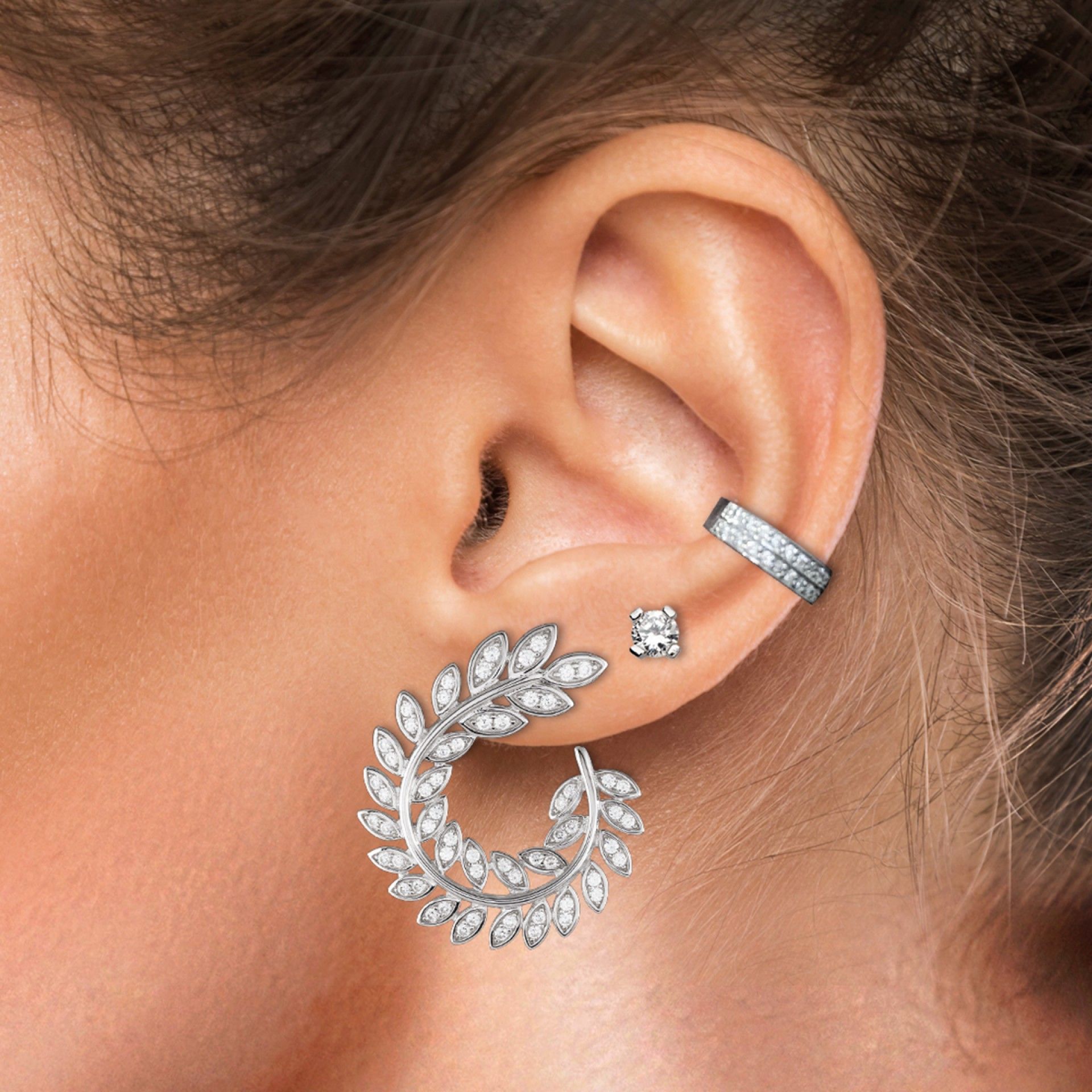 Pendientes Classy Solitaire