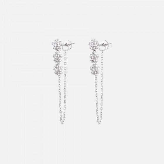 Matchy Flowers & Chain Earrings