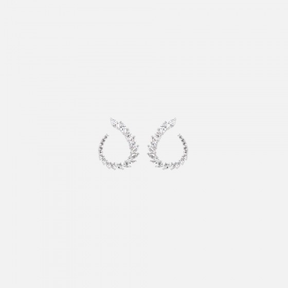 Leaf Circle Earrings