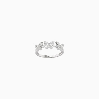 Matchy Three Butterflies Ring