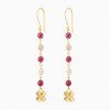 Fun Red Clover Earrings