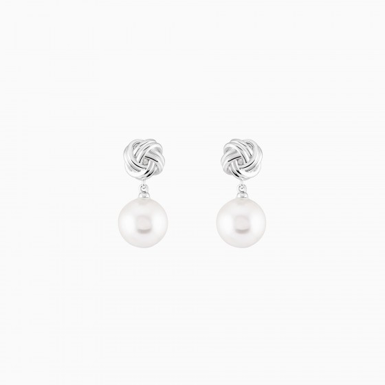 Pendientes Classy Pearl Knot