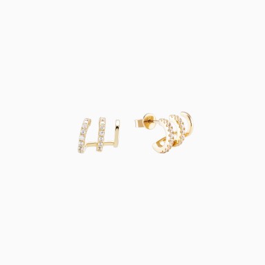 Mia Rose Shiny Gold Earrings