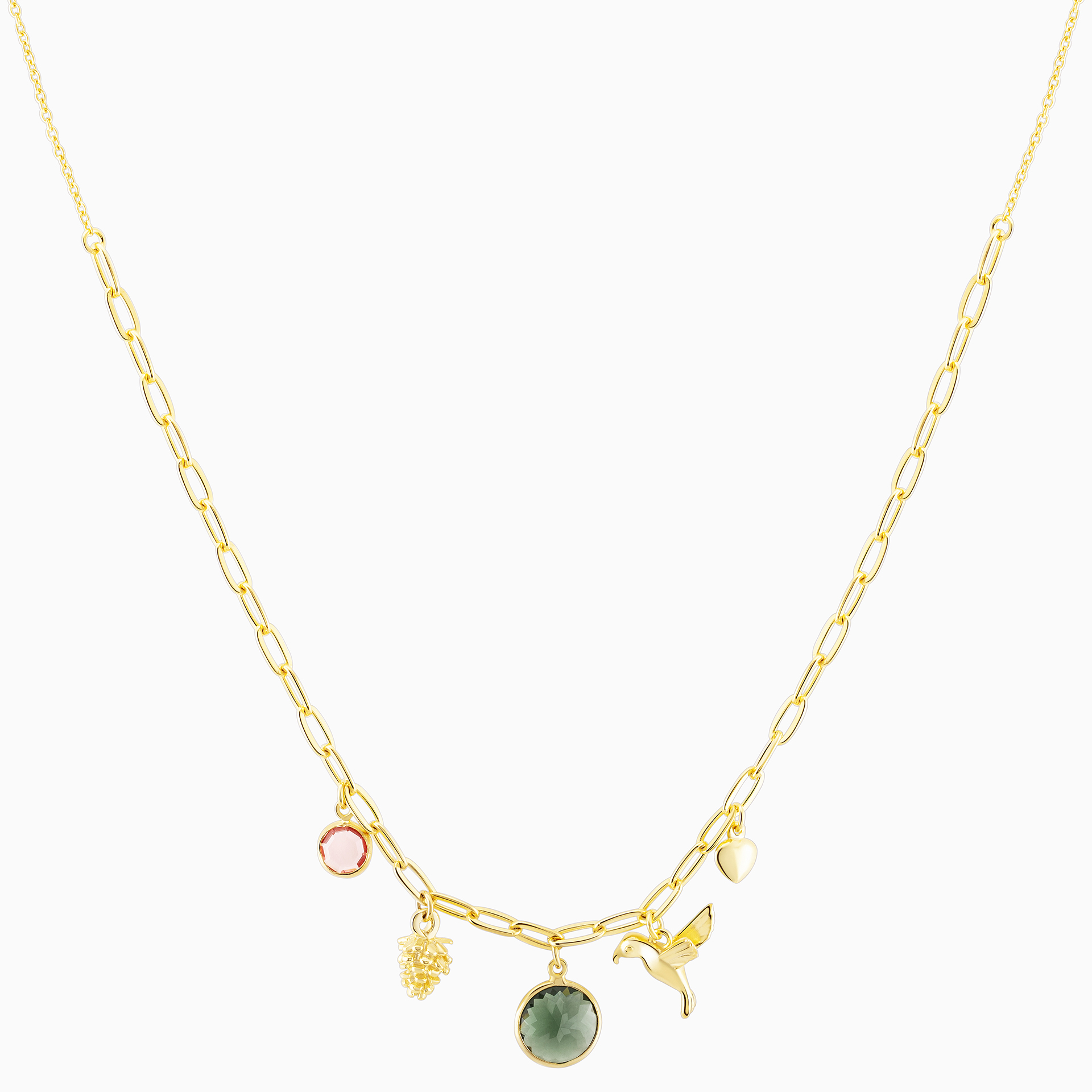 Fun Multiple Elements Bird Necklace