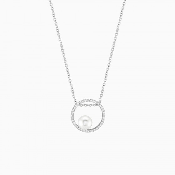 Glow Circle Pearl Necklace
