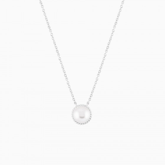 Classy Pearl Round Twist Necklace