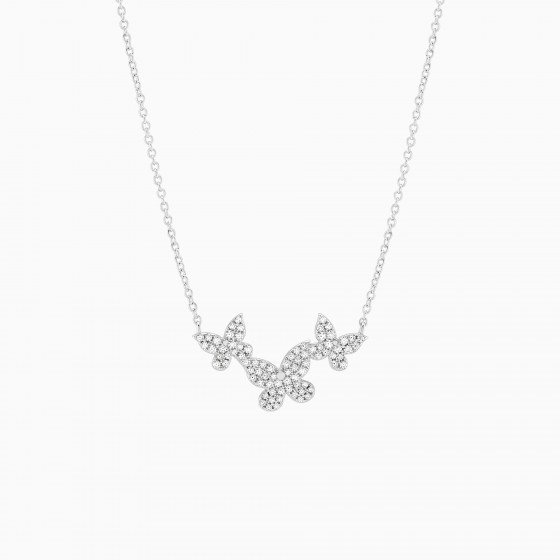 Matchy Three Butterflies Necklace