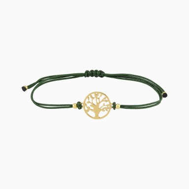 Fun String Green Tree of Life Bracelet