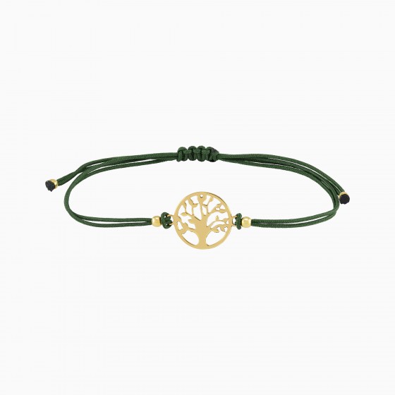 Fun String Green Tree of Life Bracelet