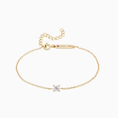 Mia Rose Solitaire Gold Bracelet