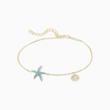 Fun Blue Star Gold Bracelet