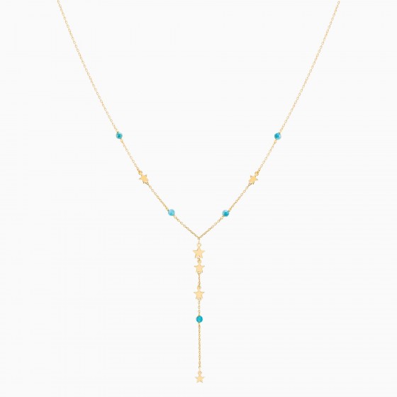 Winter Y Gold Stars Necklace
