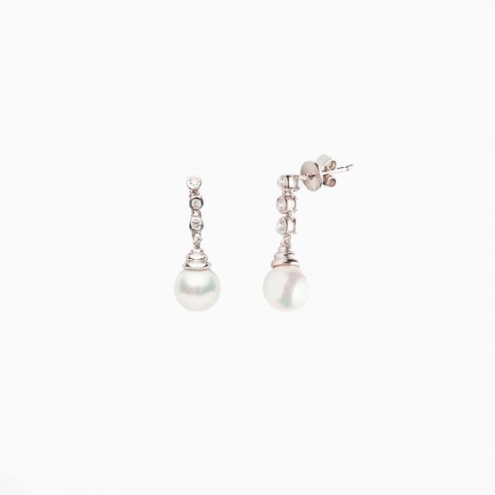 Classy Pearl Three Elements Earrings