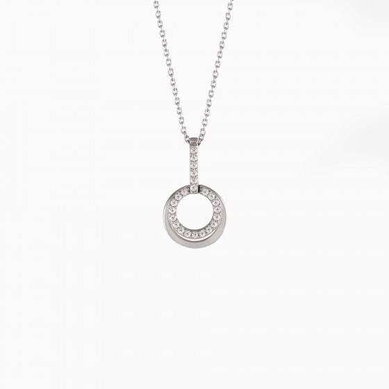 Classy Two Circles Necklace