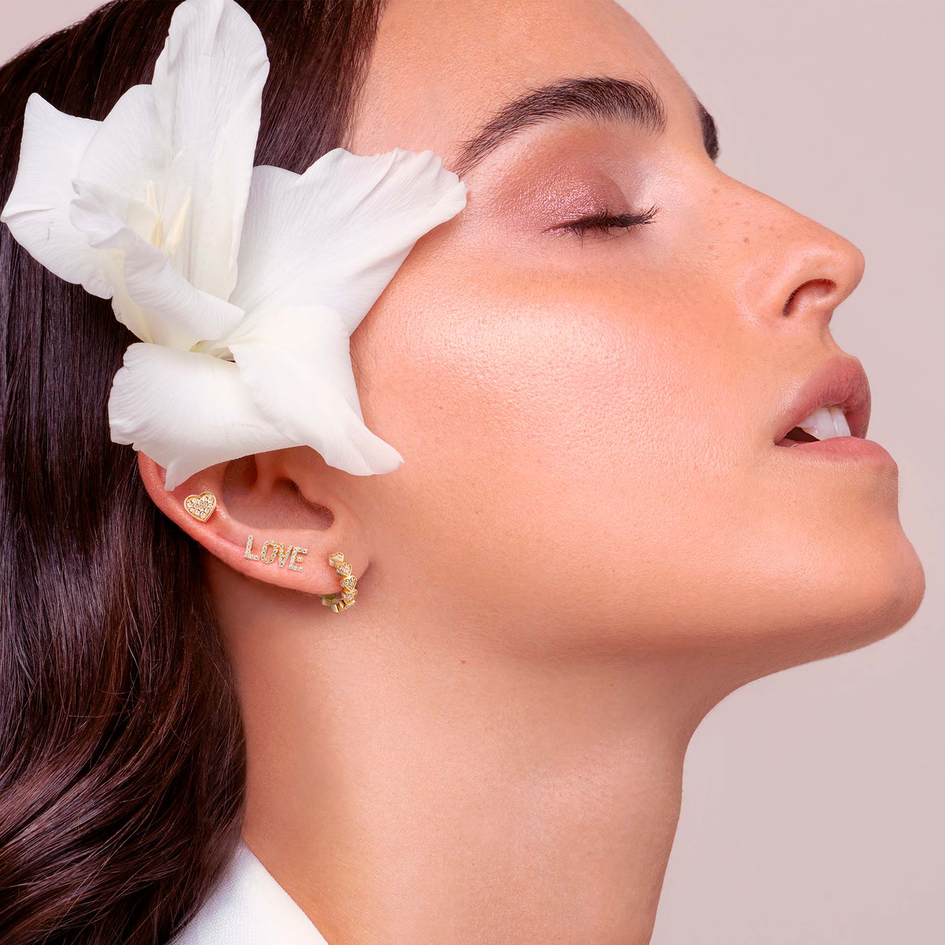 Argolas Matchy Hearts Golden