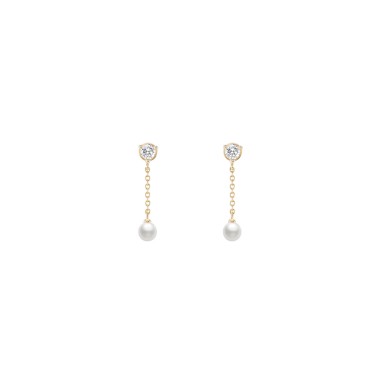 Pearls Chain Gold II Earrings