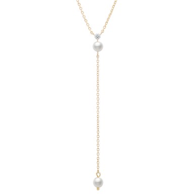 Pearls Y Gold Necklace