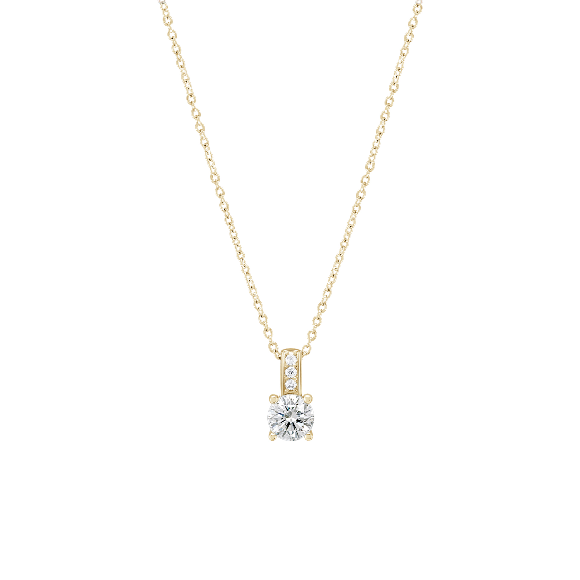 Classy Cz Golden Necklace