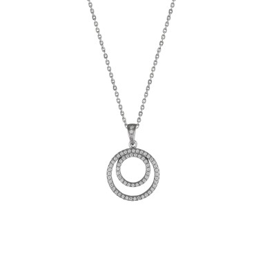 Classy Two Circles Necklace