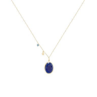 Winter Blue Stone Necklace