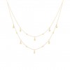 Fun Double Golden Stars Necklace