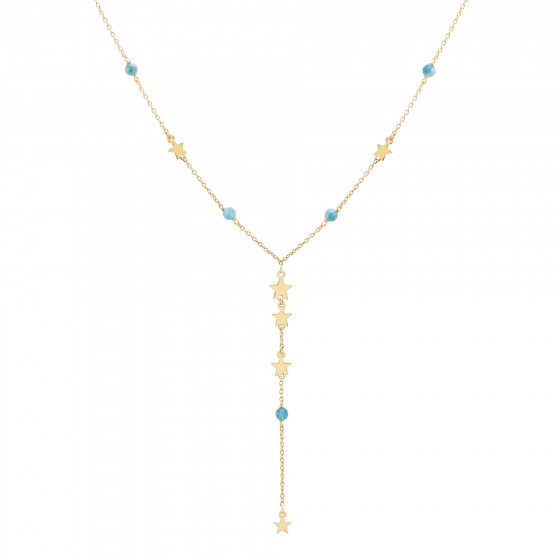 Winter Y Gold Stars Necklace