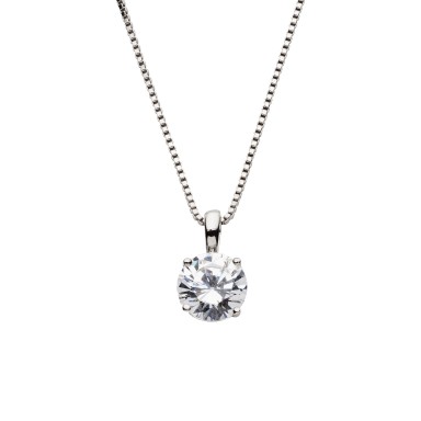 Classy Big Solitaire Necklace