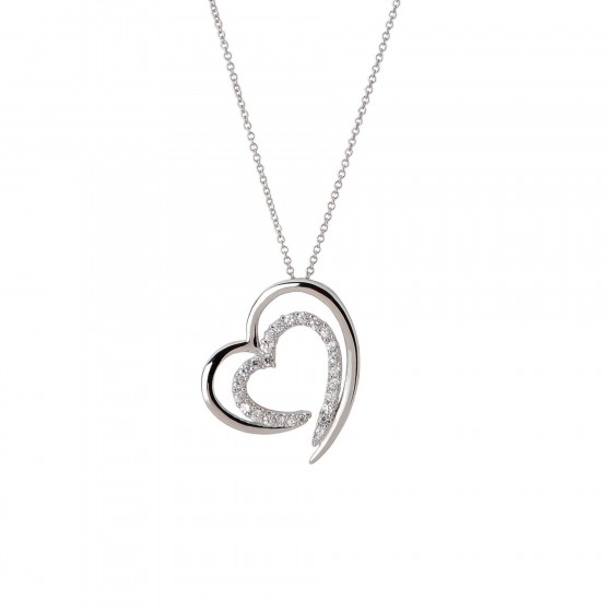 Classy Two Hearts Necklace