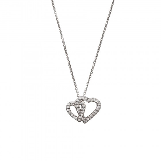 Collar Classy Double Heart
