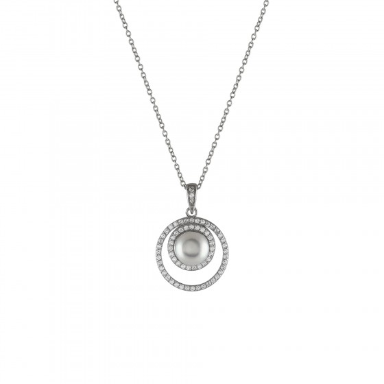 Classy Pearls Circle Necklace