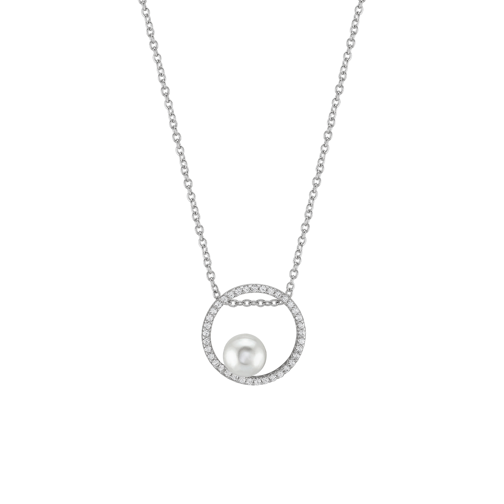 Glow Circle Pearl Necklace