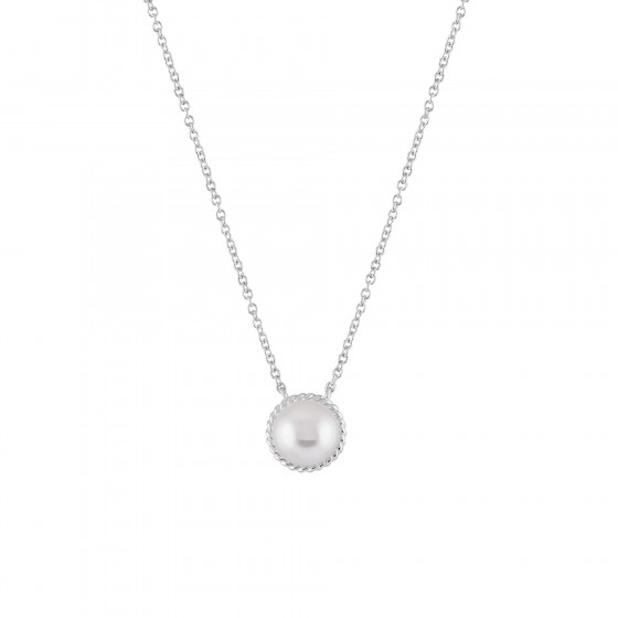 Classy Pearl Round Twist Necklace