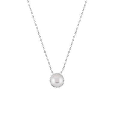 Classy Pearl Round Twist Necklace