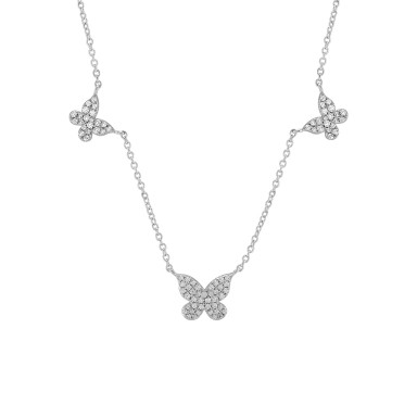 Matchy Three Butterflies Necklace