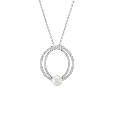 Classy Pearl Circle Necklace