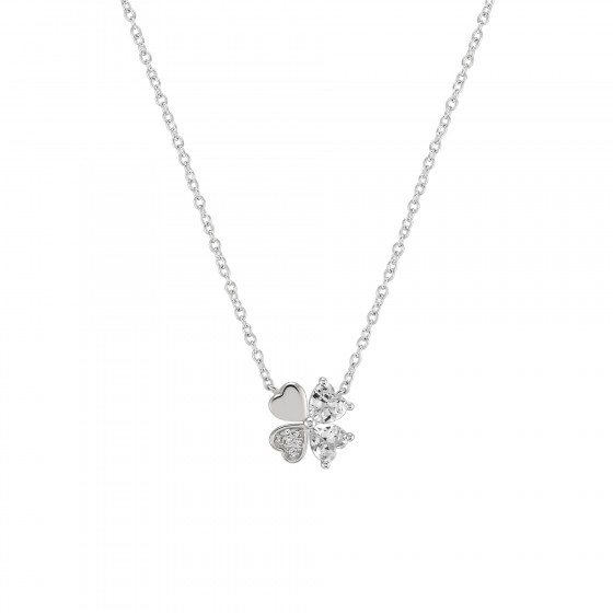 Classy Clover Silver Necklace