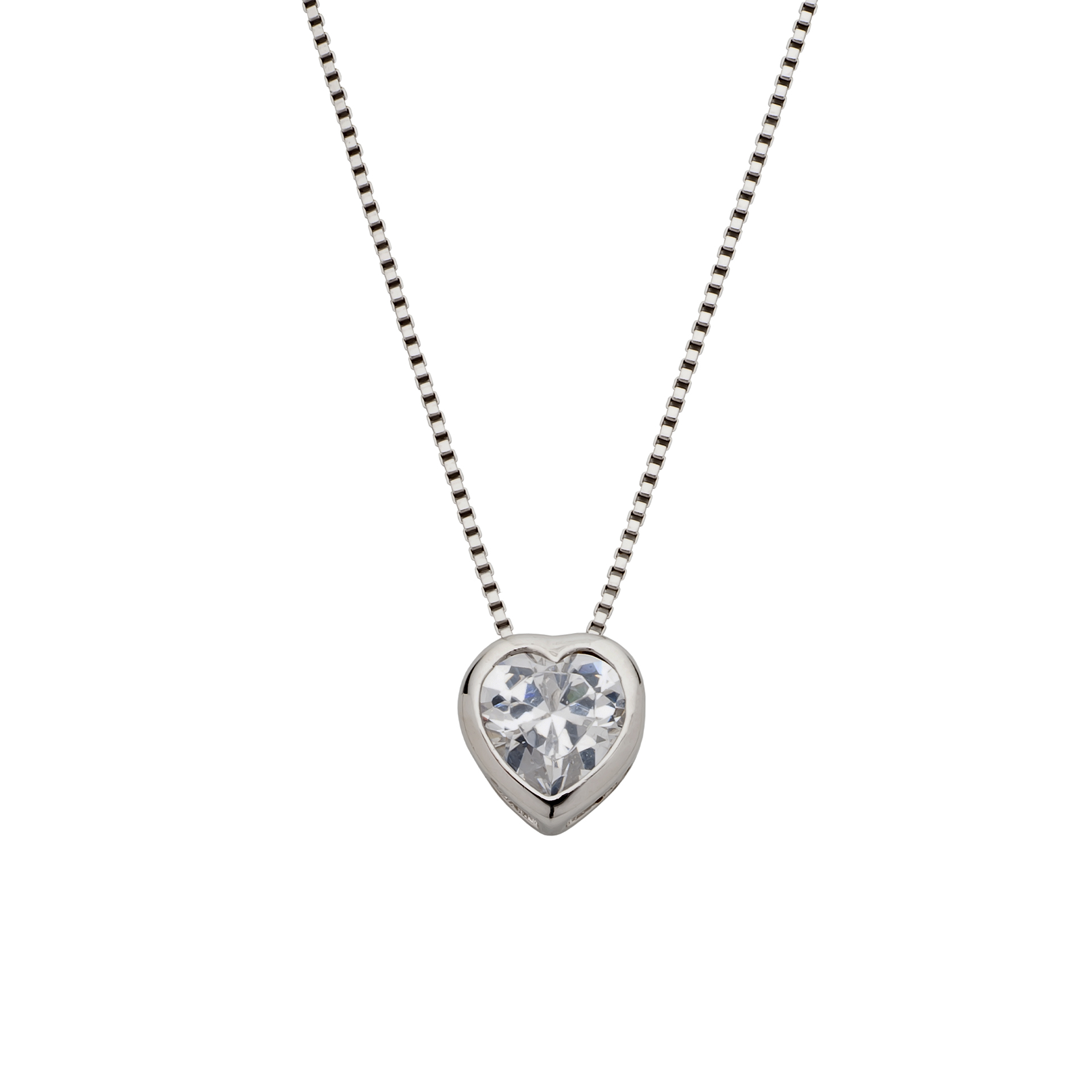 Colar Classy Heart Solitaire