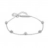 Pulsera Classy Pearls & Solitaires Silver