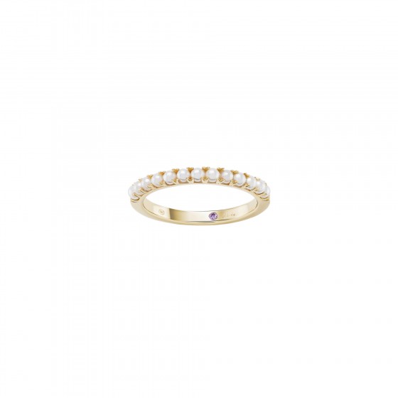 Mia Rose Pearls Gold Ring