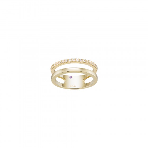 Mia Rose Double Gold Ring