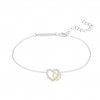 Classy Two Hearts Golden Bracelet